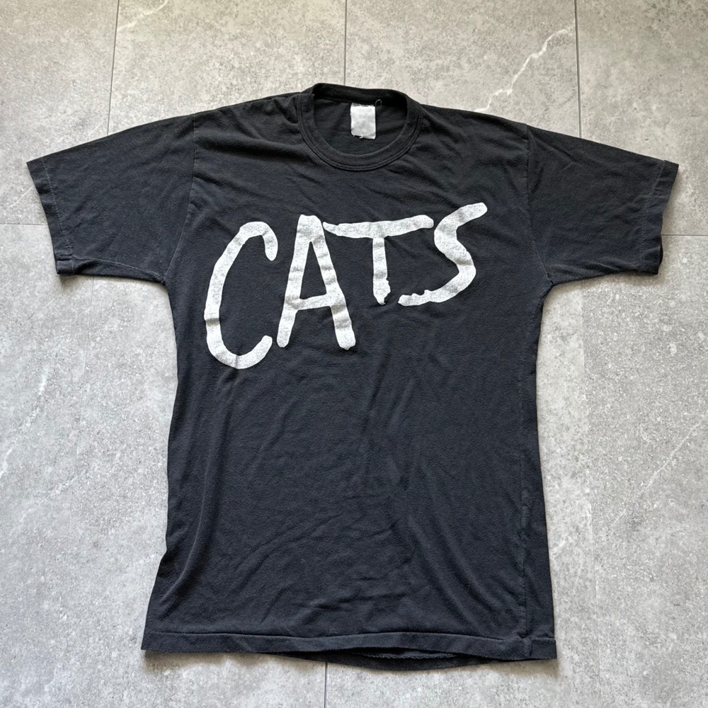 Vintage 80s Cats Musical Broadway Promo T-Shirt Black